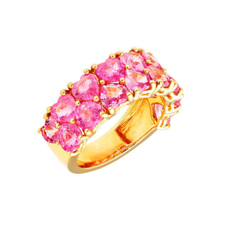 Sweetheart Pink Sapphire Anniversary Band - Jewelry - RUCHI New York