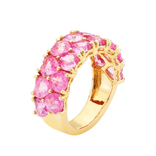 Sweetheart Pink Sapphire Anniversary Band - Jewelry - RUCHI New York