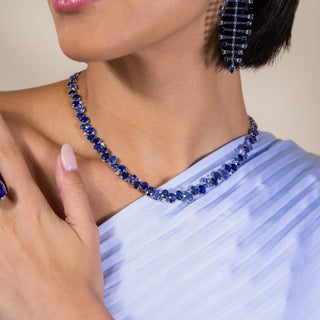 Tidal Blue Sapphire Necklace - Jewelry - RUCHI New York