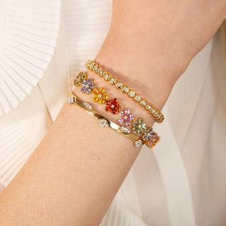 Wildflower Multi - Colored Sapphire Bracelet - Jewelry - RUCHI New York