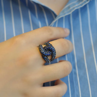 A Sea of Blue Wave Ring - Jewelry - RUCHI New York