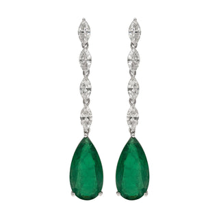 Love And Commitment Royal Emerald Earrings - High Jewelry - RUCHI New York