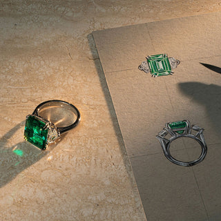 Love And Commitment Royal Emerald Ring - High Jewelry - RUCHI New York