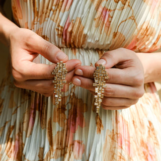 Solaire Waterfall Earrings - High Jewelry - RUCHI New York
