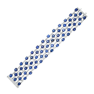 Enchanted Evening Selene Blue Sapphire Statement Bracelet