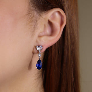 Harcourt Blue Sapphire Drop Earrings