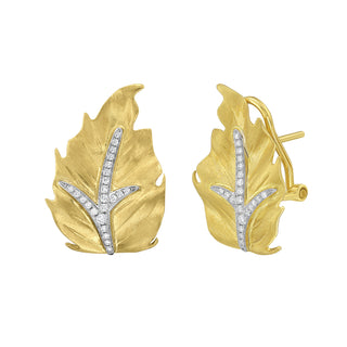 Foliage Diamond Leaf Earrings