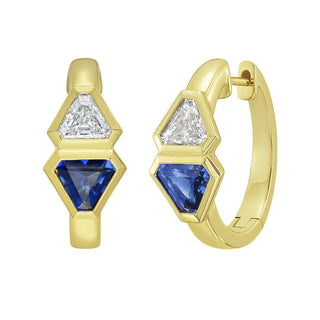 Sirenuse Blue Sapphire Hoop Earrings
