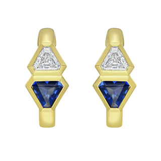 Sirenuse Blue Sapphire Hoop Earrings