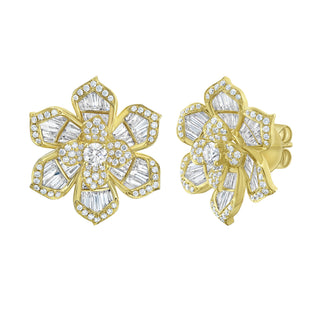 Fiore Diamond Flower Cluster Earrings