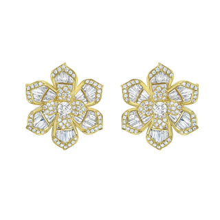 Fiore Diamond Flower Cluster Earrings
