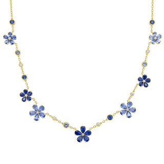 Superbloom Blue Sapphire Necklace