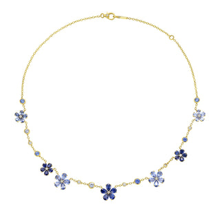 Superbloom Blue Sapphire Necklace