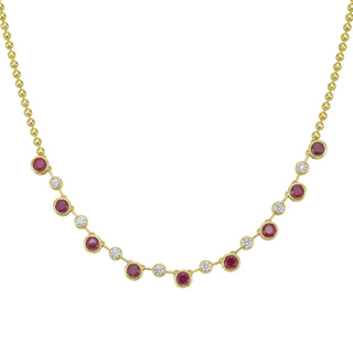 Mia Ruby Diamond Fringe Necklace
