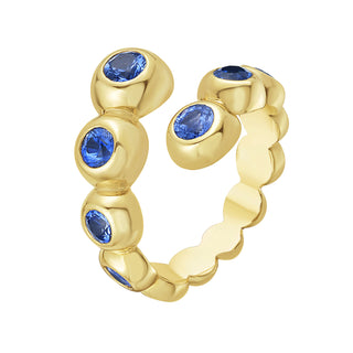 Marguerite Wrap Ring in Blue Sapphire