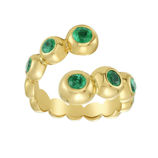 Marguerite Wrap Ring in Emerald