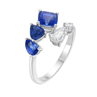 Elara Blue Sapphire & Diamond Ring