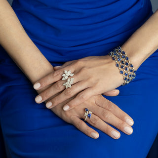 Amara Blue Sapphire & Diamond Ring