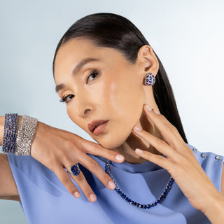 Venice Blue Sapphire & Diamond Earrings