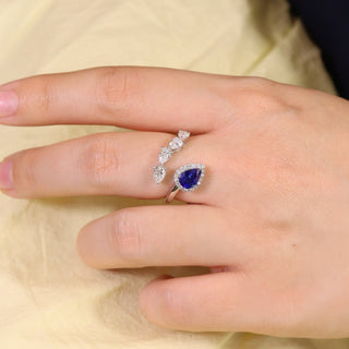 Amaryllis Blue Sapphire Wrap Ring - Jewelry - RUCHI New York