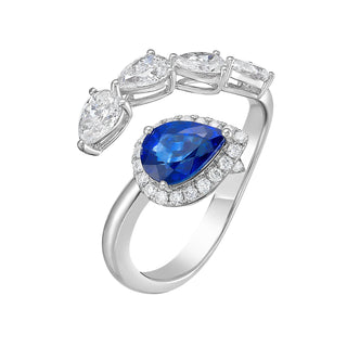 Amaryllis Blue Sapphire Wrap Ring - Jewelry - RUCHI New York