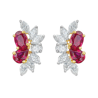 Belle Ruby Stud Earrings - Jewelry - RUCHI New York