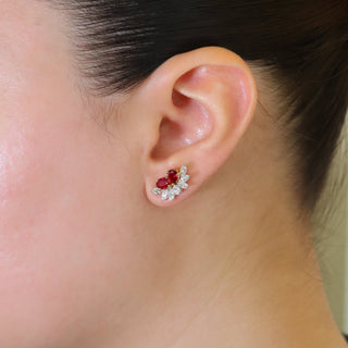 Belle Ruby Stud Earrings - Jewelry - RUCHI New York