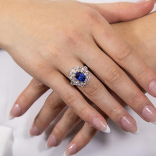 Brillante Blue Sapphire Cocktail Ring - Jewelry - RUCHI New York