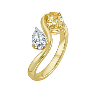 Calista Fancy Diamond Toi et Moi Ring - Jewelry - RUCHI New York