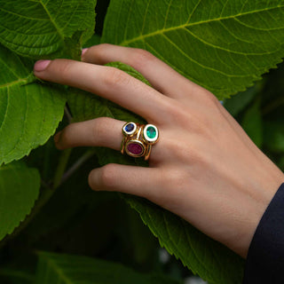 Cecily Ruby Bezel Ring - Jewelry - RUCHI New York