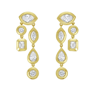 Ciara Diamond Drop Earrings - Jewelry - RUCHI New York