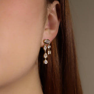 Ciara Diamond Drop Earrings - Jewelry - RUCHI New York