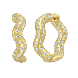 Circo Diamond Hoop Earrings - Jewelry - RUCHI New York