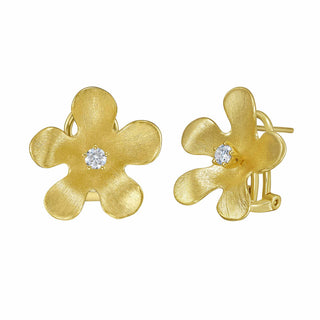 Daffodil Mini Diamond Stud Earrings - Jewelry - RUCHI New York