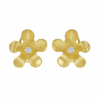Daffodil Mini Diamond Stud Earrings - Jewelry - RUCHI New York