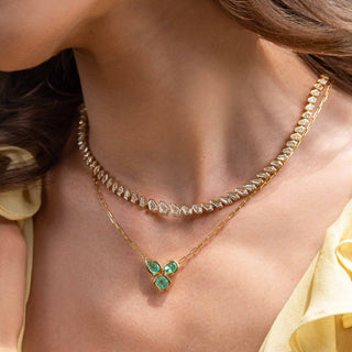 Elia Diamond Tennis Necklace - Jewelry - RUCHI New York