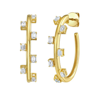 Emera Diamond Hoop Earrings - Jewelry - RUCHI New York