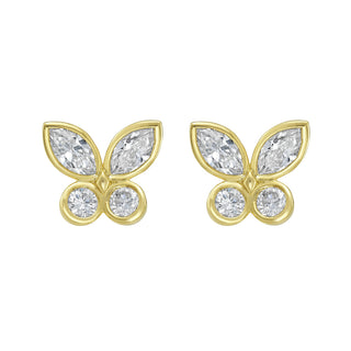 Eurema Butterfly Diamond Studs - Jewelry - RUCHI New York