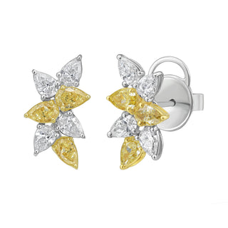 Floréa Fancy Diamond Studs - Jewelry - RUCHI New York