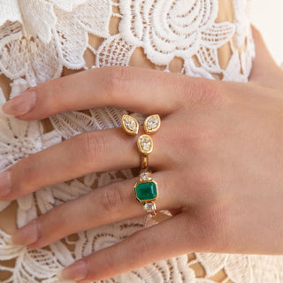 Gemelli Diamond Wrap Ring - Jewelry - RUCHI New York