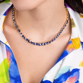 Glacé Blue Sapphire Necklace - High Jewelry - RUCHI New York