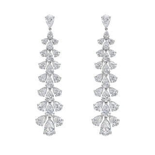 Glacies Linear Dangle Diamond Earrings - Jewelry - RUCHI New York