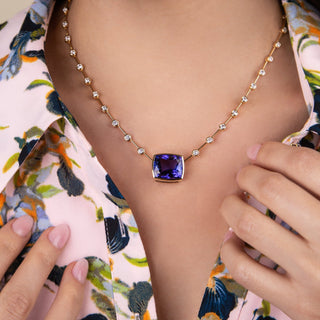 Indigo Tanzanite Pendant Necklace - Jewelry - RUCHI New York