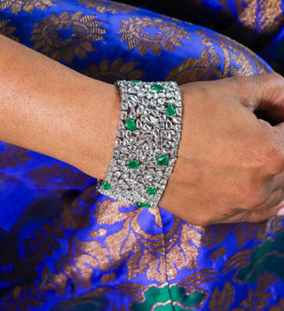 Ira Emerald and Diamond Bracelet - High Jewelry - RUCHI New York