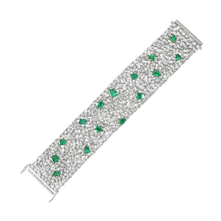 Ira Emerald and Diamond Bracelet - High Jewelry - RUCHI New York