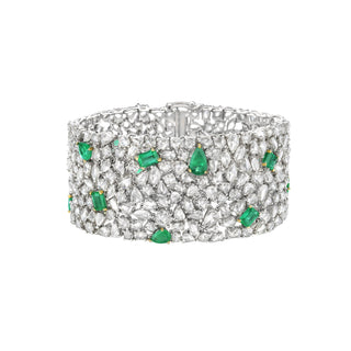 Ira Emerald and Diamond Bracelet - High Jewelry - RUCHI New York