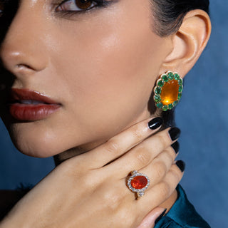 Isadora Fire Opal Ring - Jewelry - RUCHI New York