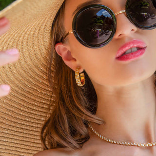 Katerina Diamond Hoop Earrings - Jewelry - RUCHI New York