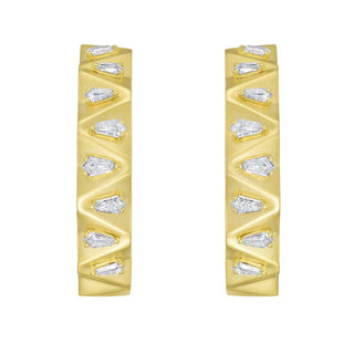 Katerina Diamond Hoop Earrings - Jewelry - RUCHI New York