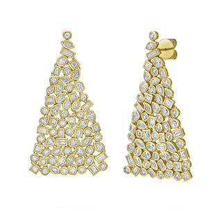 Klimt Diamond Statement Earrings - Jewelry - RUCHI New York